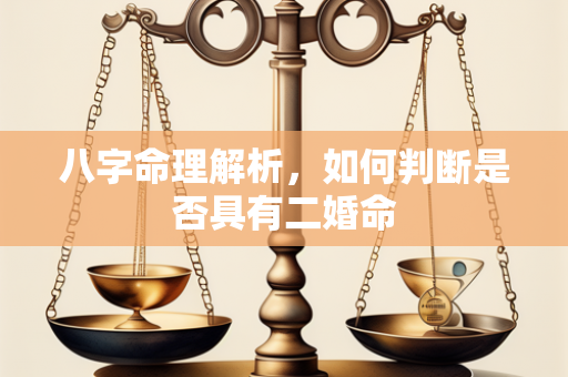 八字命理解析，如何判断是否具有二婚命