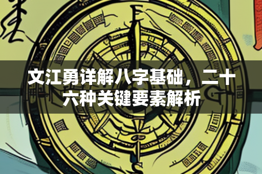 文江勇详解八字基础，二十六种关键要素解析