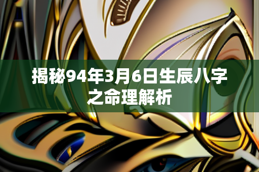 揭秘94年3月6日生辰八字之命理解析