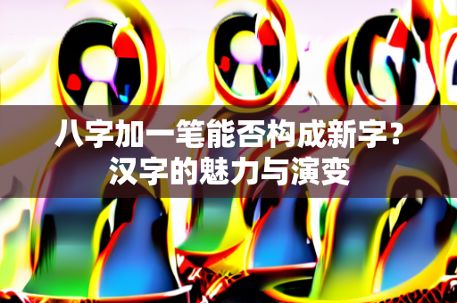 八字加一笔能否构成新字？汉字的魅力与演变