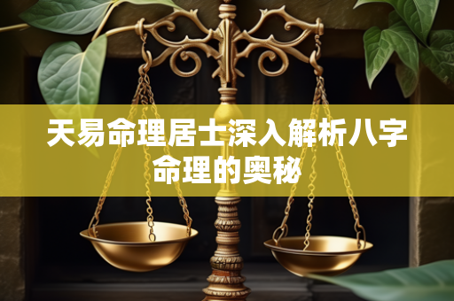 天易命理居士深入解析八字命理的奥秘