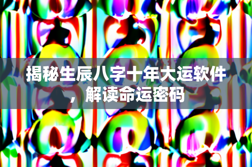 揭秘生辰八字十年大运软件，解读命运密码