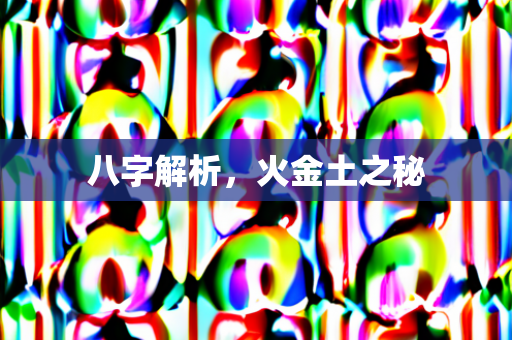 八字解析，火金土之秘