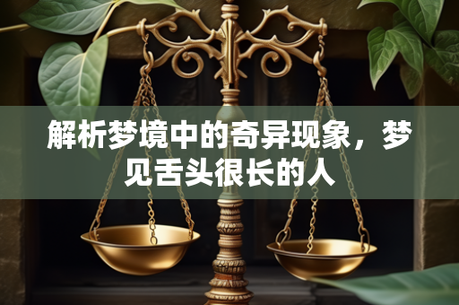 解析梦境中的奇异现象，梦见舌头很长的人