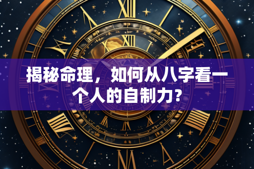 揭秘命理，如何从八字看一个人的自制力？