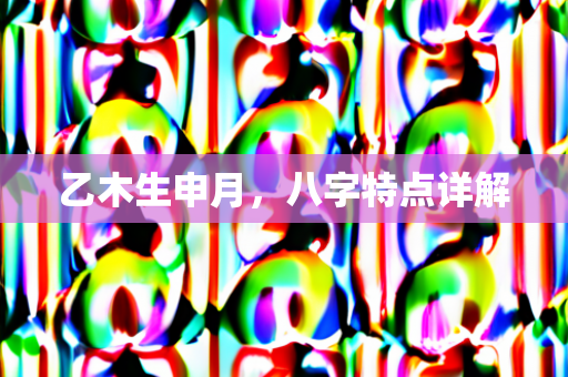 乙木生申月，八字特点详解