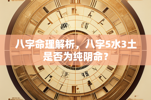 八字命理解析，八字5水3土是否为纯阴命？