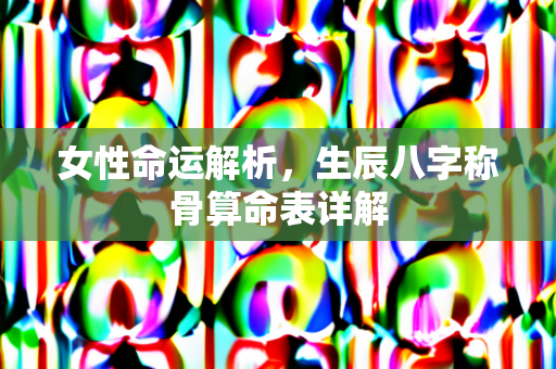 女性命运解析，生辰八字称骨算命表详解