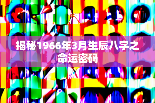 揭秘1966年3月生辰八字之命运密码