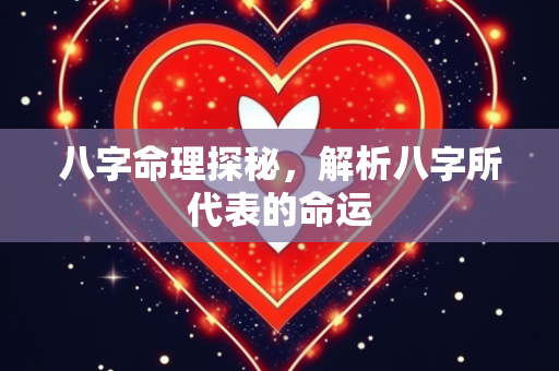 八字命理探秘，解析八字所代表的命运