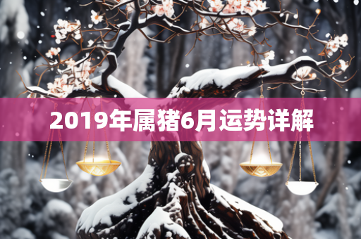 2019年属猪6月运势详解