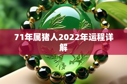 71年属猪人2022年运程详解