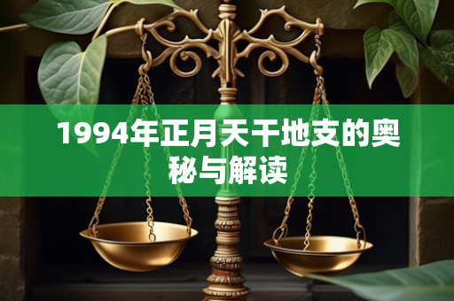 1994年正月天干地支的奥秘与解读