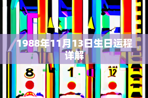 1988年11月13日生日运程详解