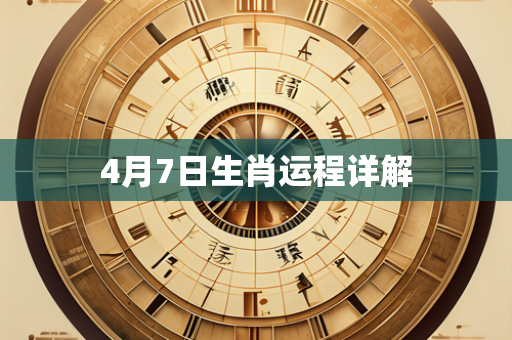 4月7日生肖运程详解