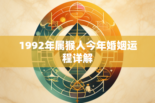 1992年属猴人今年婚姻运程详解