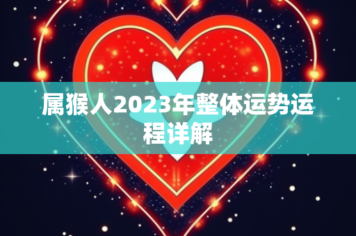 属猴人2023年整体运势运程详解