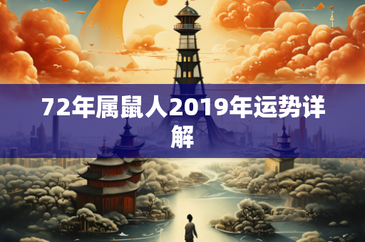 72年属鼠人2019年运势详解