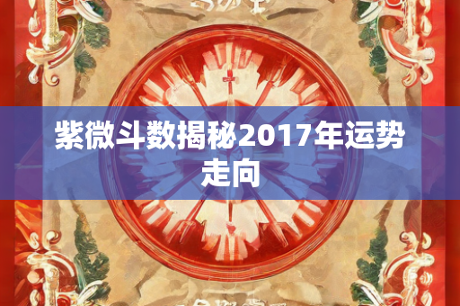 紫微斗数揭秘2017年运势走向