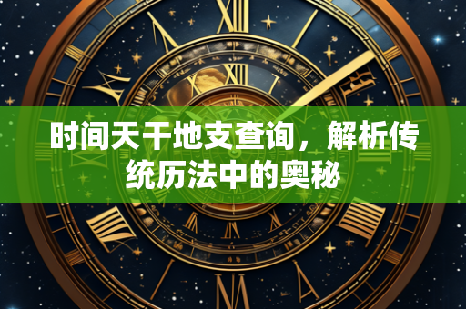 时间天干地支查询，解析传统历法中的奥秘