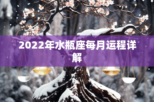 2022年水瓶座每月运程详解