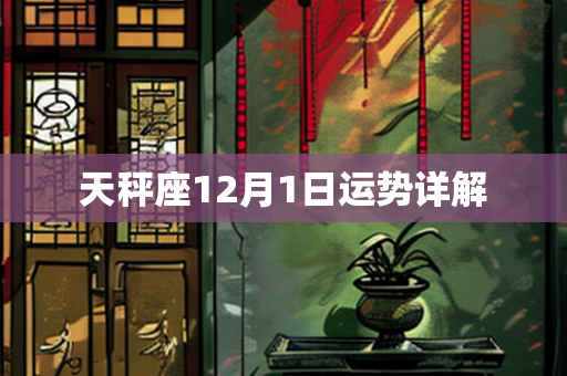 天秤座12月1日运势详解