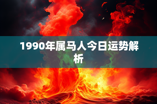 1990年属马人今日运势解析