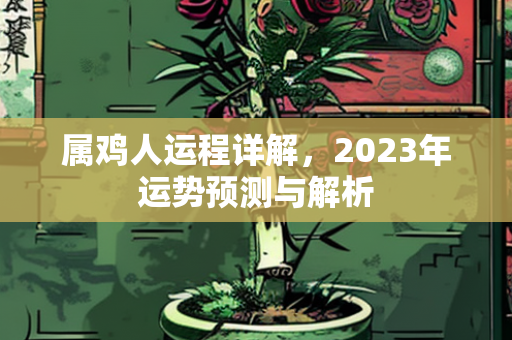 属鸡人运程详解，2023年运势预测与解析