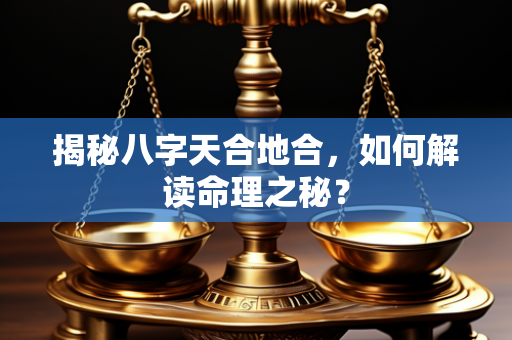 揭秘八字天合地合，如何解读命理之秘？