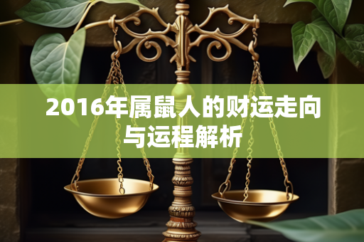 2016年属鼠人的财运走向与运程解析