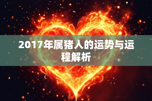 2017年属猪人的运势与运程解析