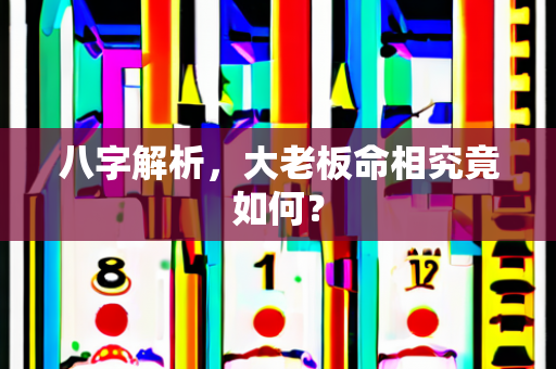 八字解析，大老板命相究竟如何？