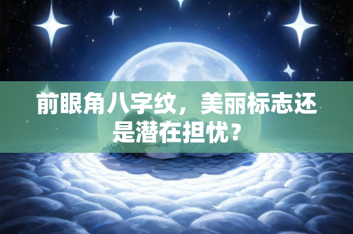 前眼角八字纹，美丽标志还是潜在担忧？