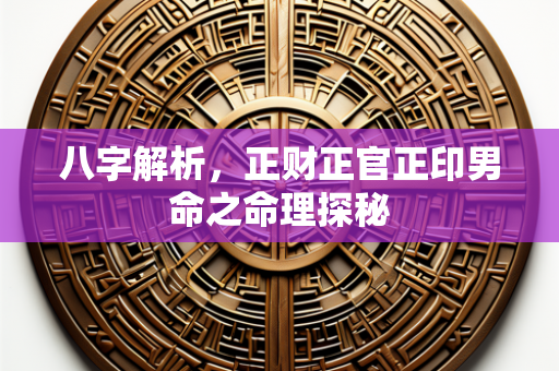 八字解析，正财正官正印男命之命理探秘