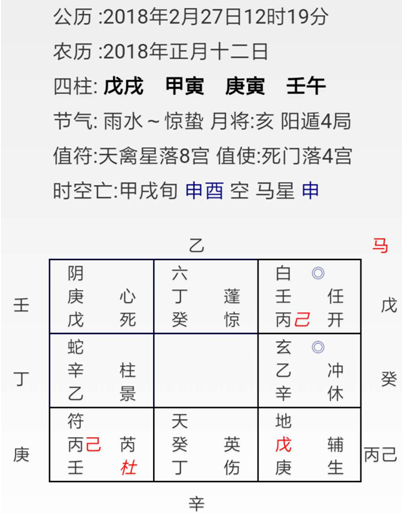 奇门遁甲入门预测案例42